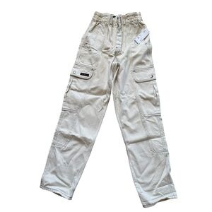 BDG Urban Outfitters Relaxed Skate Cargo Jean Ivory Rise Size 25 NWT